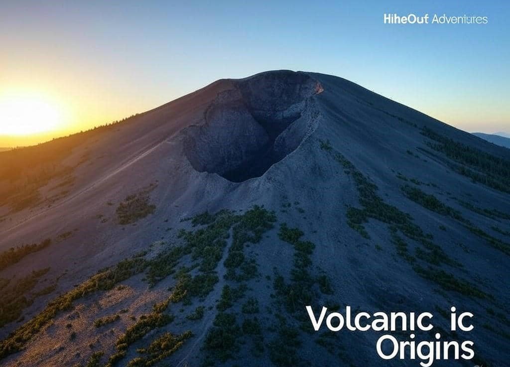 Aerial view of the dormant volcano Humphreys Peak in the San Francisco Volcanic Field
