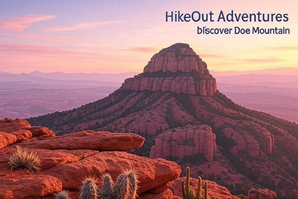 Doe Mountain Sedona summit at sunrise with red rock buttes and vortex glow.